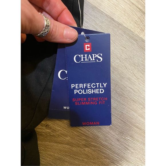 Chaps NWT Perfectly Polished Super Stretch Icon Polo Black Pants, Sz 20W, MP $65 - Picture 3 of 10